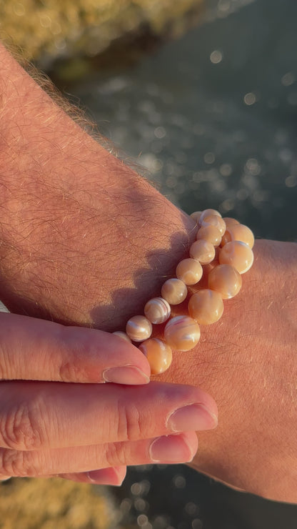 BRACELET NACRE DORÉE